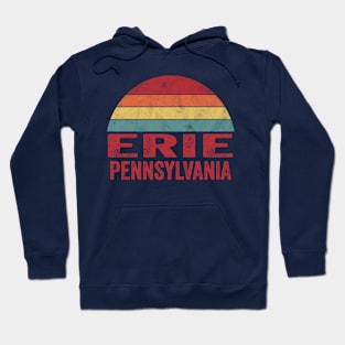 Erie PA Pennsylvania Vintage 70s 80s Distressed Retro Hoodie